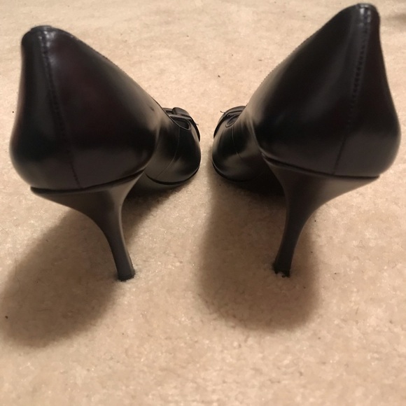 Beautiful navy blue peep toe shoes - Picture 4 of 5